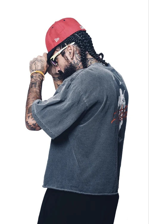 FC PYRAMID CROP TEE - SHADOW